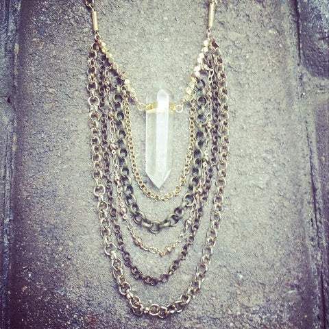 Waterfall Crystal necklace