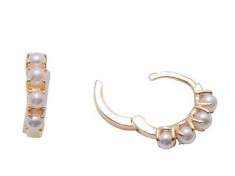 Mini pearl Huggy earrings