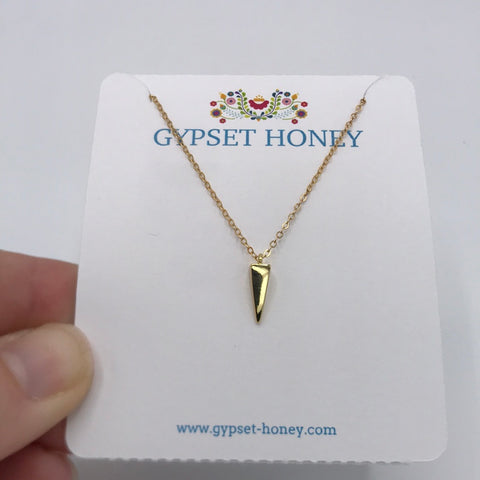 Golden mini spike necklace